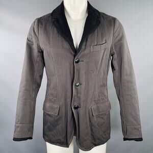 SAGE DE CRET Size M Black Grey Reversible Nylon Blend Jacket